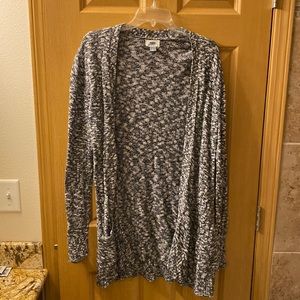 Old Navy Black and White Cardigan Sweater Large